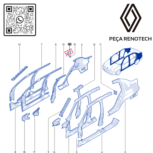 RN 433127-X 7700433127 PORTINHOLA DO TANQUE CLIO II SEDAN 00-16 3